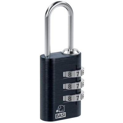 Basi 6170-4000-SCHW - Cadenas à combinaison - Forme U - 3 chiffres - Publicité Basi 6170-4000-SCHW - Cadenas à combinaison - Forme U - 3 chiffres - Publicité