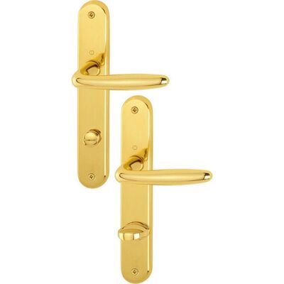 Ensemble de poignées Hoppe - Laiton - Gauche DIN - 78mm - Porte intérieure - Publicité Ensemble de poignées Hoppe - Laiton - Gauche DIN - 78mm - Porte intérieure - Publicité