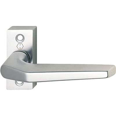 Ensemble de poignées de porte Hoppe Frankfurt - Aluminium, Argent, 117GF - Publicité Ensemble de poignées de porte Hoppe Frankfurt - Aluminium, Argent, 117GF - Publicité