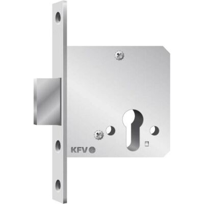 Serrure à cylindre profilé KFV 211 - Serrure à mortaise - Acier - Argent vieilli - Publicité Serrure à cylindre profilé KFV 211 - Serrure à mortaise - Acier - Argent vieilli - Publicité