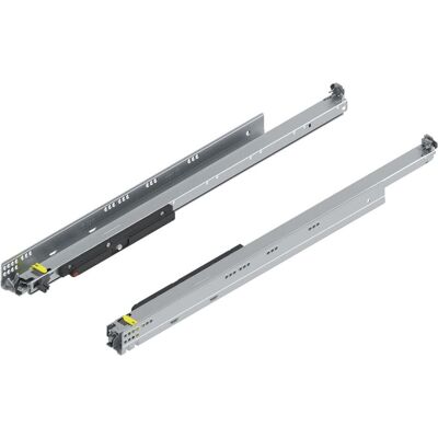 Blum, Coulisses de tiroirs, 766H7500T ZN sortie totale 60 kg, LN=750 - Publicité Blum, Coulisses de tiroirs, 766H7500T ZN sortie totale 60 kg, LN=750 - Publicité