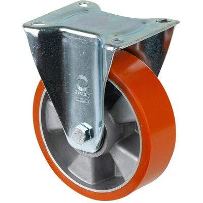 BS Rollen, Roulettes pour meubles, Roulette fixe 160 mm 300 kg bandage en polyuréthane moulé 138 x 109 mm aluminium - Publicité BS Rollen, Roulettes pour meubles, Roulette fixe 160 mm 300 kg bandage en polyuréthane moulé 138 x 109 mm aluminium - Publicité