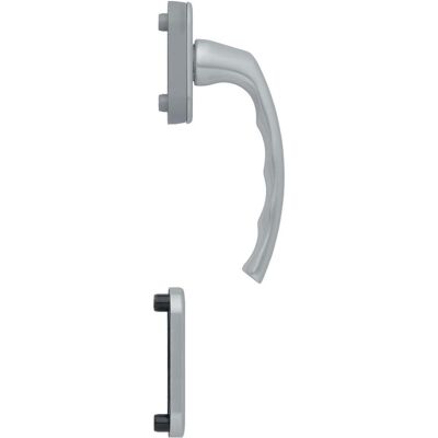 Hoppe LIÈGE Ensemble de poignées pour porte et fenêtre intérieur argent anodisé - Type de porte - Publicité Hoppe LIÈGE Ensemble de poignées pour porte et fenêtre intérieur argent anodisé - Type de porte - Publicité