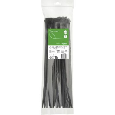 Schneider Electric IMT46423 - Attaches de câble - Noir - 100 pièces - Publicité Schneider Electric IMT46423 - Attaches de câble - Noir - 100 pièces - Publicité