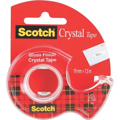3M Ruban adhésif, Ruban de bureau Crystal clear, transparent, 19 mm, 7,5 m (19 mm) - Publicité 3M Ruban adhésif, Ruban de bureau Crystal clear, transparent, 19 mm, 7,5 m (19 mm) - Publicité