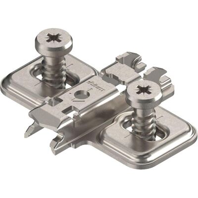 Blum, Accessoires Quincaillerie pour meubles, Plaques de montage cruciforme CLIP montage d'angle - Publicité Blum, Accessoires Quincaillerie pour meubles, Plaques de montage cruciforme CLIP montage d'angle - Publicité