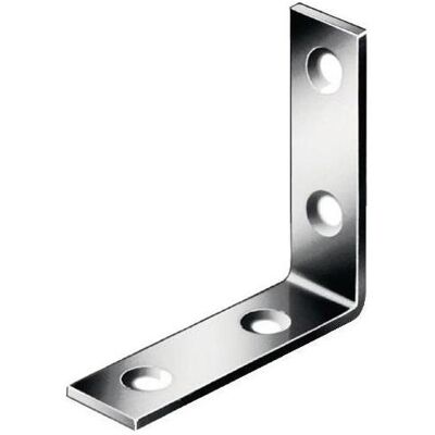 Vormann Support d'angle - L.125x125mm, galvanisé bleu, 6 trous - support d'angle - Publicité Vormann Support d'angle - L.125x125mm, galvanisé bleu, 6 trous - support d'angle - Publicité