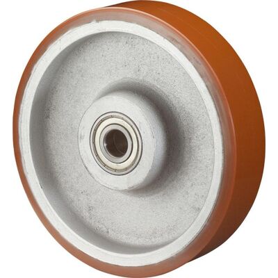 Roulette en polyuréthane orange - C10 - 100mm - 295kg - Type de roue - Publicité Roulette en polyuréthane orange - C10 - 100mm - 295kg - Type de roue - Publicité