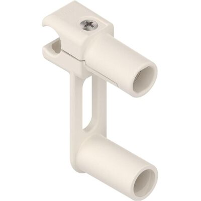 Blum, Coulisses de tiroirs, Support de barre transversale Metabox double, plastique blanc crème - Publicité Blum, Coulisses de tiroirs, Support de barre transversale Metabox double, plastique blanc crème - Publicité