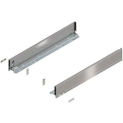 Blum, Coulisses de tiroirs, Kit de tiroir flexibles LEGRABOX pure M, acier inoxydable - Publicité Blum, Coulisses de tiroirs, Kit de tiroir flexibles LEGRABOX pure M, acier inoxydable - Publicité