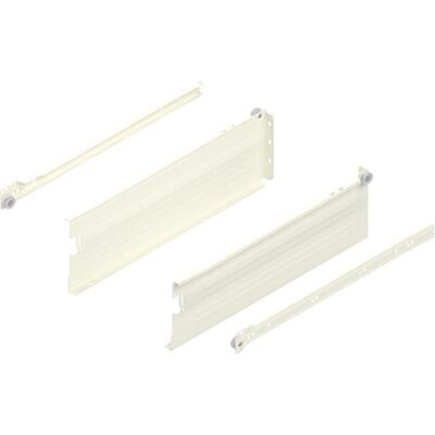 Blum, Coulisses de tiroirs, METABOX K Châssis 320 version vissée, coulisse à sortie partielle, NL 400, blanc crème - Publicité Blum, Coulisses de tiroirs, METABOX K Châssis 320 version vissée, coulisse à sortie partielle, NL 400, blanc crème - Publicité