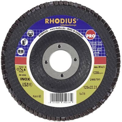 Rhodius 205583 - Disque abrasif lamellaire LSZ F1 - 115mm - Coupe acier - Publicité Rhodius 205583 - Disque abrasif lamellaire LSZ F1 - 115mm - Coupe acier - Publicité