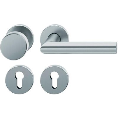Ensemble Poignée de Porte en Acier Inoxydable FSB avec Bouton - Rond, Gauche/Droite, 55mm - Publicité Ensemble Poignée de Porte en Acier Inoxydable FSB avec Bouton - Rond, Gauche/Droite, 55mm - Publicité
