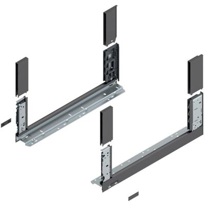 Blum, Coulisses de tiroirs, Kit de tiroir à casseroles flexibles LEGRABOX free C, gris orion - Publicité Blum, Coulisses de tiroirs, Kit de tiroir à casseroles flexibles LEGRABOX free C, gris orion - Publicité
