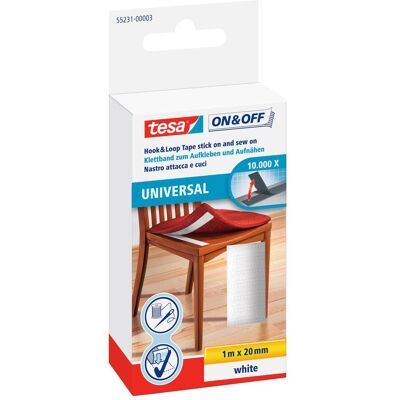tesa, Bande velcro, On & Off (20 mm, 0.56 kg) - Publicité tesa, Bande velcro, On & Off (20 mm, 0.56 kg) - Publicité