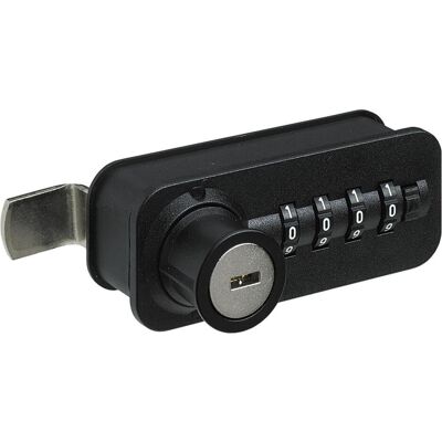 Hettich, Cadenas, Serrure à combinaison avec pêne dormant droite Fixcode plastique/acier noir - Publicité Hettich, Cadenas, Serrure à combinaison avec pêne dormant droite Fixcode plastique/acier noir - Publicité
