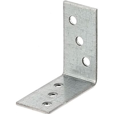 Alberts, Connecteurs en bois, Raccord d'angle 40 x 40 x 20 mm, galvanisé sendzimir, 1 pièce (Connecteur coudé, 100 pcs) - Publicité Alberts, Connecteurs en bois, Raccord d'angle 40 x 40 x 20 mm, galvanisé sendzimir, 1 pièce (Connecteur coudé, 100 pcs) - Publicité