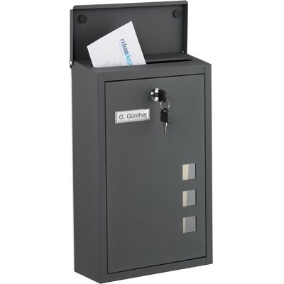 Relaxdays, Boîte aux lettres, Briefkasten Hochformat (11.50 x 25 x 40 cm) - Publicité Relaxdays, Boîte aux lettres, Briefkasten Hochformat (11.50 x 25 x 40 cm) - Publicité