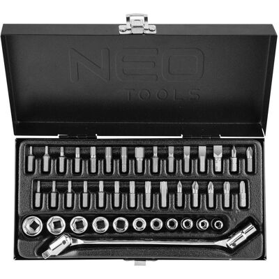 Jeu de 41 Douilles Neo Tools - Socket Set - Publicité Jeu de 41 Douilles Neo Tools - Socket Set - Publicité