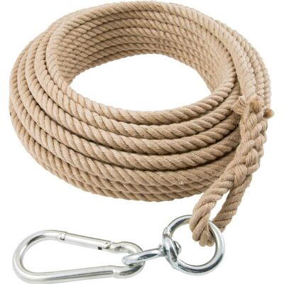 Magni, Corde, Marron Corde de chanvre 16 mm 30 m de longBoucle Mousqueton Émerillon (30 m) - Publicité Magni, Corde, Marron Corde de chanvre 16 mm 30 m de longBoucle Mousqueton Émerillon (30 m) - Publicité