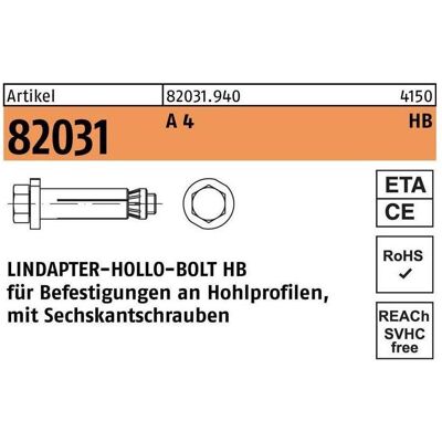 Lindapter - HB 16-2 (100/50) - A 4 - boulon de profil creux - Publicité Lindapter - HB 16-2 (100/50) - A 4 - boulon de profil creux - Publicité