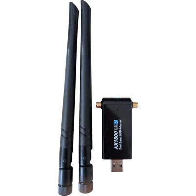 Allnet Wireless AX 1800Mbit USB 3.0 WLAN Stick Dongle ALL-WA1800AX-EXT mit externen Antennen (USB 3.0), Adaptateur réseau, Noir - Publicité Allnet Wireless AX 1800Mbit USB 3.0 WLAN Stick Dongle ALL-WA1800AX-EXT mit externen Antennen (USB 3.0), Adaptateur réseau, Noir - Publicité