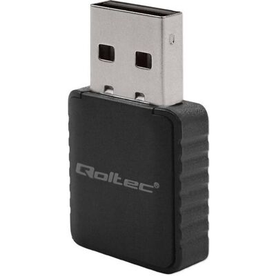 Qoltec Adaptateur WiFi 2x2dBi 1300Mbps, sans fil (USB 3.0), Adaptateur réseau, Noir - Publicité Qoltec Adaptateur WiFi 2x2dBi 1300Mbps, sans fil (USB 3.0), Adaptateur réseau, Noir - Publicité