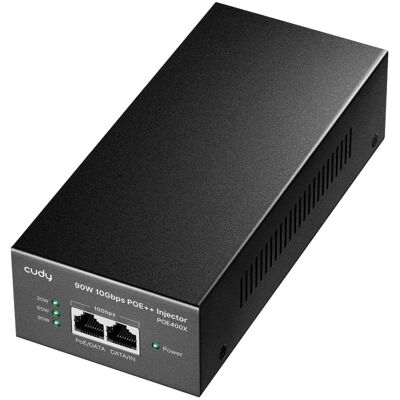 Cudy Injecteur PoE++ 90 W, 10 Gbit/s, POE400X 2.0 (802,3at (PoE+), 802,3bt (PoE+++), 802.3af (PoE), 90 W), Injecteur PoE - Publicité Cudy Injecteur PoE++ 90 W, 10 Gbit/s, POE400X 2.0 (802,3at (PoE+), 802,3bt (PoE+++), 802.3af (PoE), 90 W), Injecteur PoE - Publicité