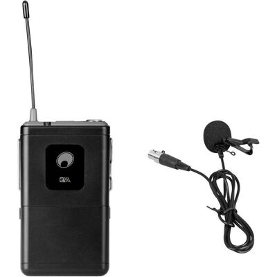 Omnitronic Émetteur de poche série UHF-E 831.1MHz + microphone de Lavalier, Microphone - Publicité Omnitronic Émetteur de poche série UHF-E 831.1MHz + microphone de Lavalier, Microphone - Publicité