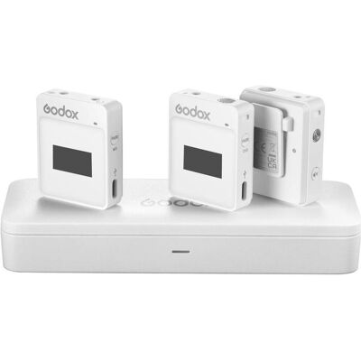 Système de micro sans fil Godox MoveLink II M2 - Blanc - Publicité Système de micro sans fil Godox MoveLink II M2 - Blanc - Publicité