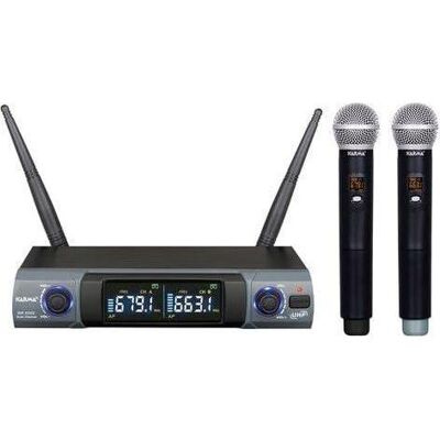 Karma Jeu de microphones Uhf à deux mains, Microphone - Publicité Karma Jeu de microphones Uhf à deux mains, Microphone - Publicité