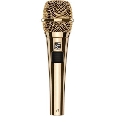 SE Electronics Microphone sE V7 PTTGO - Microphone supercardioïde plaqué or 24 carats, Microphone - Publicité SE Electronics Microphone sE V7 PTTGO - Microphone supercardioïde plaqué or 24 carats, Microphone - Publicité