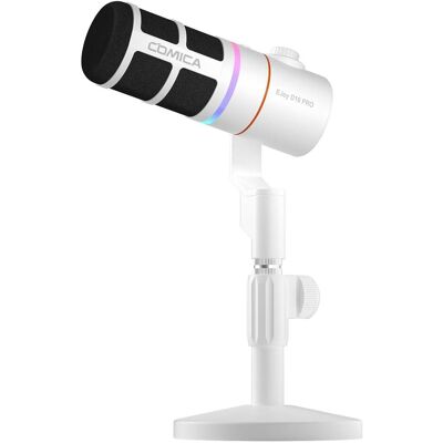 Comica RGB Cardioid Dynamic Wireless Microphone EJoy D10 PRO(D) white, Microphone - Publicité Comica RGB Cardioid Dynamic Wireless Microphone EJoy D10 PRO(D) white, Microphone - Publicité