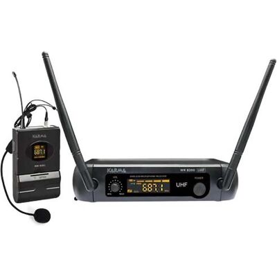 Karma Microphone Casque sans fil UHF - Micro, Rechargeable, USB, 16 Canaux, XLR & Jack - Publicité Karma Microphone Casque sans fil UHF - Micro, Rechargeable, USB, 16 Canaux, XLR & Jack - Publicité