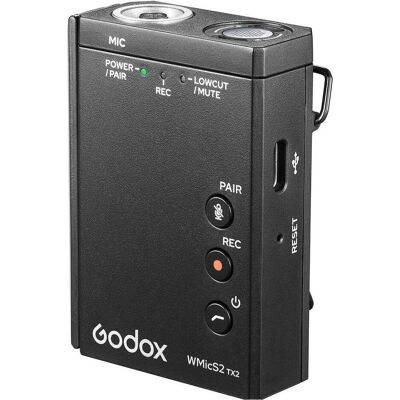 Système de Microphone Sans Fil Godox WMicS2 TX2 - Audio Professionnel - Publicité Système de Microphone Sans Fil Godox WMicS2 TX2 - Audio Professionnel - Publicité