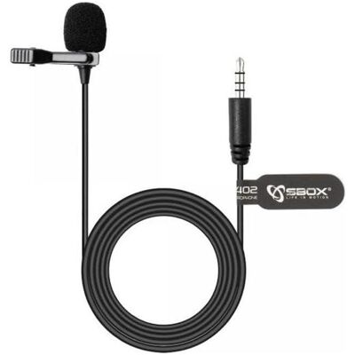 Microphone Lavalier Omnidirectionnel SBOX 3.5mm pour PC - Publicité Microphone Lavalier Omnidirectionnel SBOX 3.5mm pour PC - Publicité