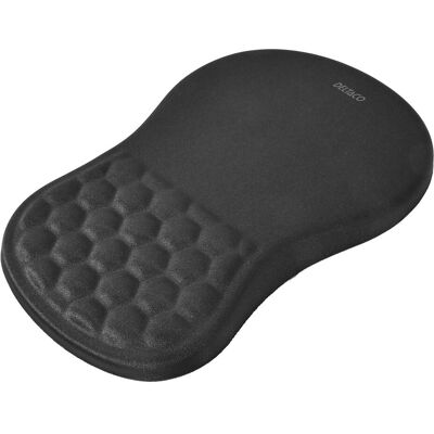 Deltaco Tapis de souris ergonomique avec support pour le poignet, Tapis de souris, Noir - Publicité Deltaco Tapis de souris ergonomique avec support pour le poignet, Tapis de souris, Noir - Publicité