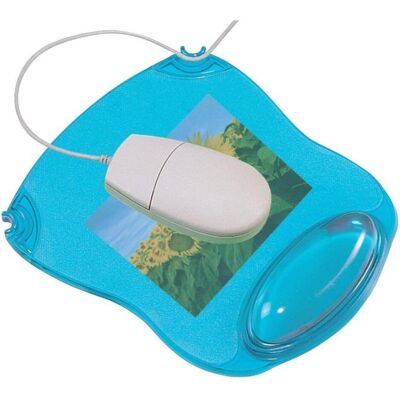 Q-Connect Tapis de souris avec revêtement en gel bleu, Tapis de souris, Transparent, Bleu - Publicité Q-Connect Tapis de souris avec revêtement en gel bleu, Tapis de souris, Transparent, Bleu - Publicité