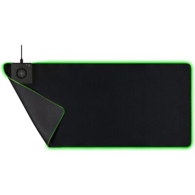 Tapis de souris RGB Gaming avec chargement sans fil 10W - Noir - Publicité Tapis de souris RGB Gaming avec chargement sans fil 10W - Noir - Publicité