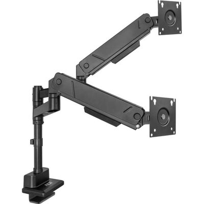 ACT Monitor arm 34" office solid pro, gas spring, pole mounted, 2 monitors (Tables, 34", 16 kg), Support de moniteur, Noir - Publicité ACT Monitor arm 34" office solid pro, gas spring, pole mounted, 2 monitors (Tables, 34", 16 kg), Support de moniteur, Noir - Publicité