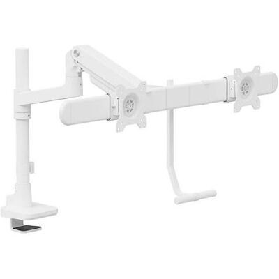 Dacomex Support à pincer / fixer D32-100CG-2- 2 écrans blanc (Tables, 32", 9 kg), Support de moniteur, Blanc - Publicité Dacomex Support à pincer / fixer D32-100CG-2- 2 écrans blanc (Tables, 32", 9 kg), Support de moniteur, Blanc - Publicité