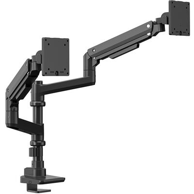 Multibrackets M Mât double superposé à ressort à gaz pour fixation sur bureau (Tables, 30", 18 kg), Support de moniteur, Noir - Publicité Multibrackets M Mât double superposé à ressort à gaz pour fixation sur bureau (Tables, 30", 18 kg), Support de moniteur, Noir - Publicité