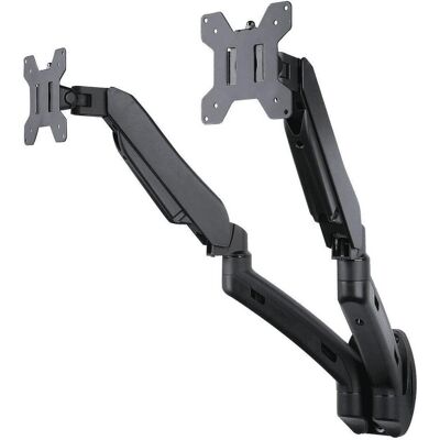 Uchwyt ścienny na 2 monitory 13" - 27" L-14GW (RAMART L-14GW) (Mur, 27", 7 kg), Support de moniteur, Noir - Publicité Uchwyt ścienny na 2 monitory 13" - 27" L-14GW (RAMART L-14GW) (Mur, 27", 7 kg), Support de moniteur, Noir - Publicité
