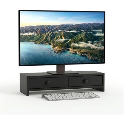 Relaxdays Rehausse écran, Réhausseur pour moniteur, Noir - Publicité Relaxdays Rehausse écran, Réhausseur pour moniteur, Noir - Publicité