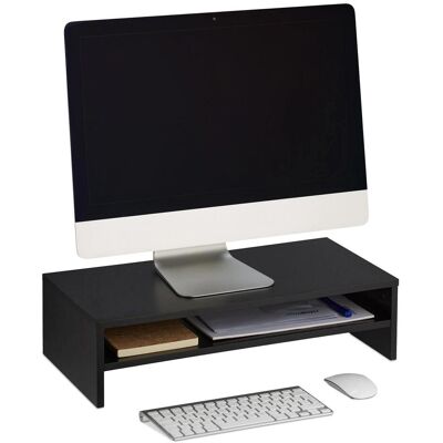 Relaxdays Monitor Stand, Réhausseur pour moniteur, Noir - Publicité Relaxdays Monitor Stand, Réhausseur pour moniteur, Noir - Publicité