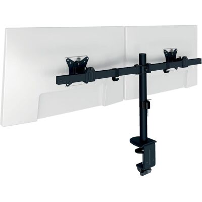 Leitz Support d'écran Ergo Slim Dual 61640095 noir pour 2 écrans, pince de fixation sur table (Tables, 32", 10 kg), Support de moniteur, Noir - Publicité Leitz Support d'écran Ergo Slim Dual 61640095 noir pour 2 écrans, pince de fixation sur table (Tables, 32", 10 kg), Support de moniteur, Noir - Publicité