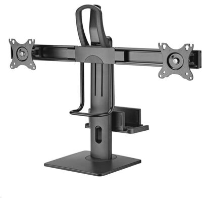 MonLines MTS002B Support d'écran de table pour 2 écrans avec support PC (Tables, 27"), Support de moniteur, Noir - Publicité MonLines MTS002B Support d'écran de table pour 2 écrans avec support PC (Tables, 27"), Support de moniteur, Noir - Publicité