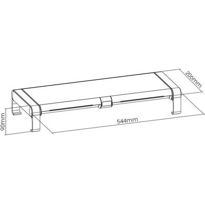myWall Rack pour moniteur de jeu Hyper, Réhausseur pour moniteur, Noir, Argent - Publicité myWall Rack pour moniteur de jeu Hyper, Réhausseur pour moniteur, Noir, Argent - Publicité