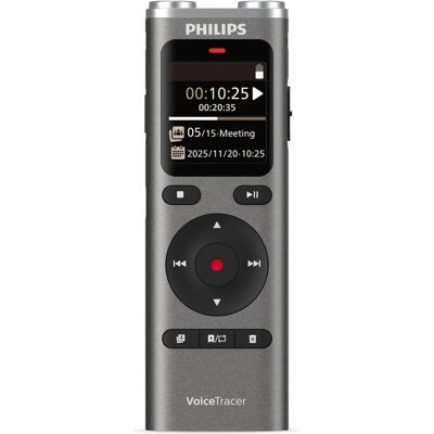 Philips DVT 2075 (8 Go), Dictaphone, Gris - Publicité Philips DVT 2075 (8 Go), Dictaphone, Gris - Publicité