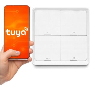 Tuya Télécommande Bouton ZigBee SC04 Smart 4 canaux 12 scènes, Télécommande - Publicité Tuya Télécommande Bouton ZigBee SC04 Smart 4 canaux 12 scènes, Télécommande - Publicité